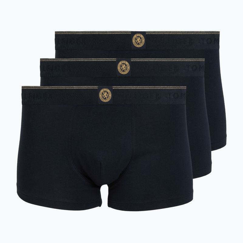 Bokserki męskie Tommy Hilfiger Trunk 3 pack navy blue/navy blue/navy blue