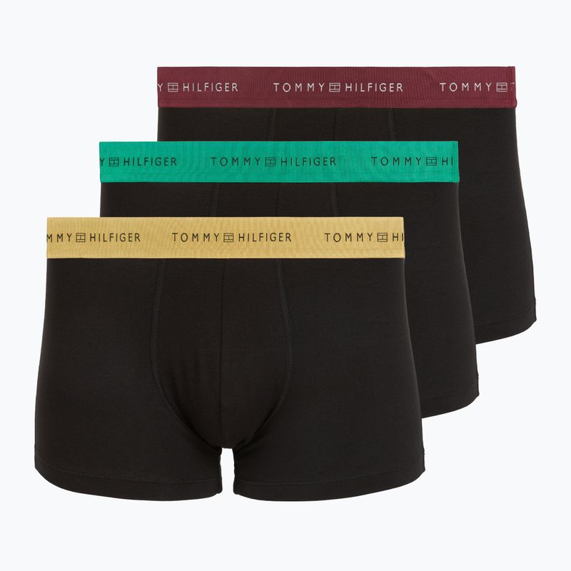Bokserki męskie Tommy Hilfiger Trunk Metallic gold/burgundy/green