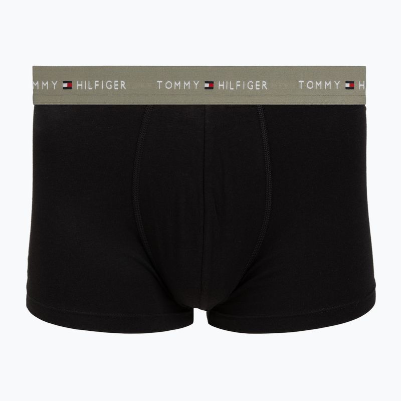 Bokserki męskie Tommy Hilfiger Trunk WB 3 pack utility sage/black/bonita pink 3