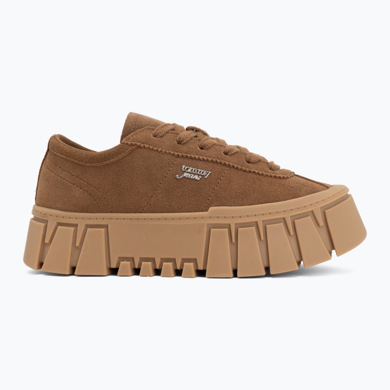 Buty damskie Tommy Jeans Platform Sneaker Suede warm khaki 2
