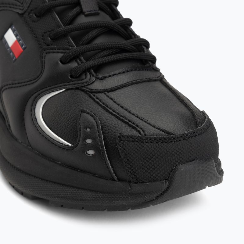 Buty męskie Tommy Jeans Runn Leather triple black 7