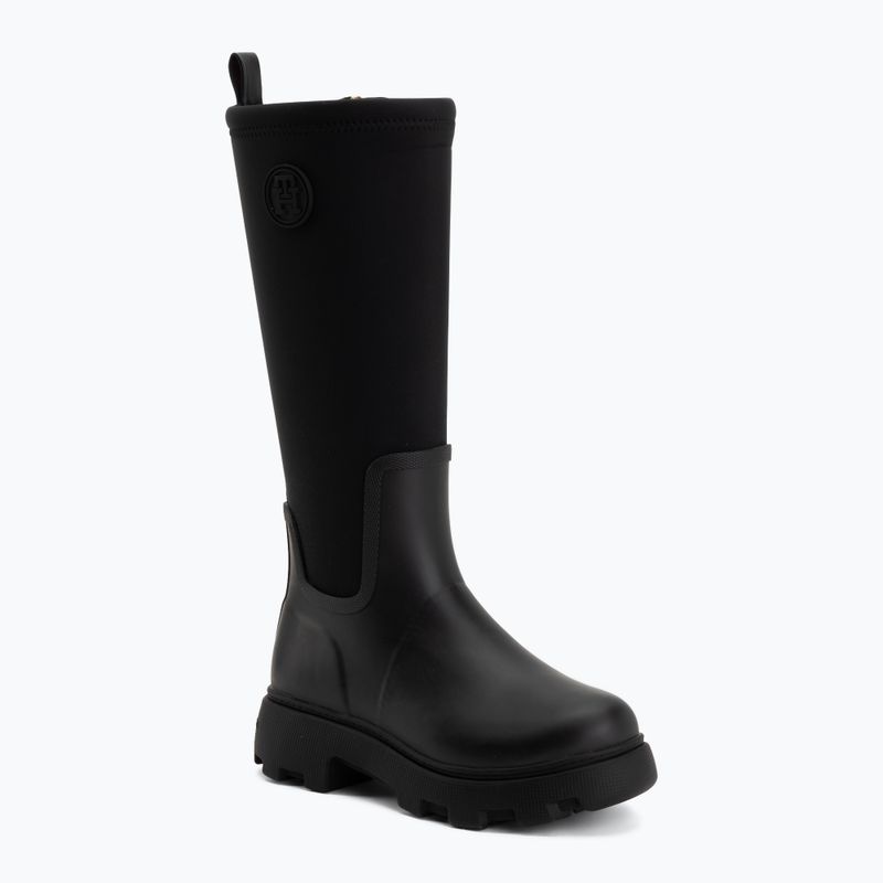 Kalosze damskie Tommy Hilfiger Stamp Warm Knee black