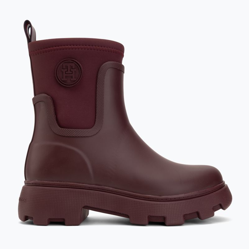 Kalosze damskie Tommy Hilfiger Stamp Warm Ankle oxblood 2