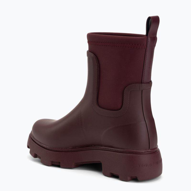 Kalosze damskie Tommy Hilfiger Stamp Warm Ankle oxblood 3