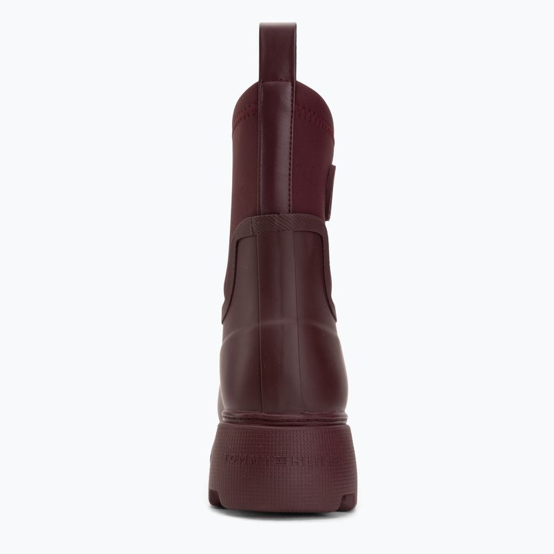 Kalosze damskie Tommy Hilfiger Stamp Warm Ankle oxblood 6