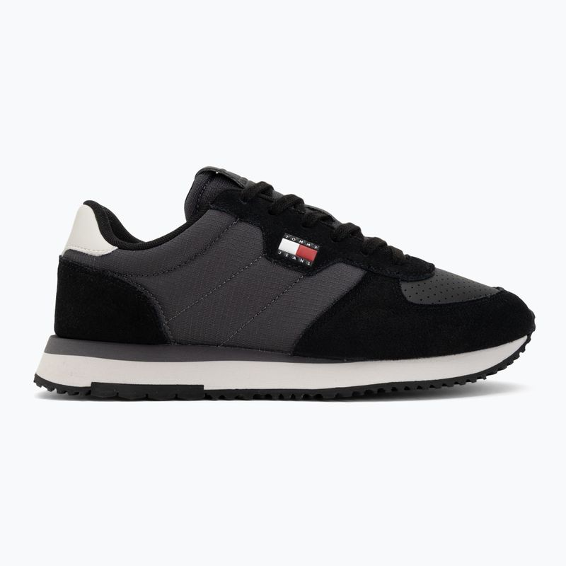 Buty męskie Tommy Jeans Runner Flag Mix washed black/stratus grey 2