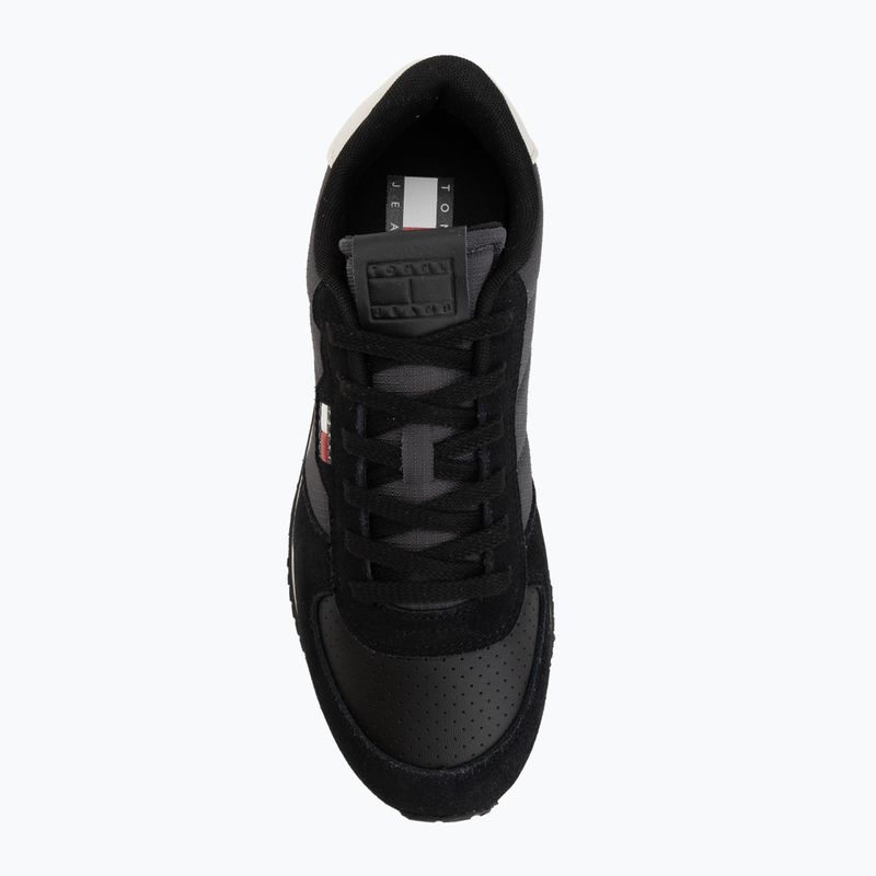 Buty męskie Tommy Jeans Runner Flag Mix washed black/stratus grey 5