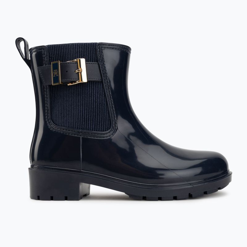 Kalosze damskie Tommy Hilfiger Buckle Glossy Ankle space blue 2