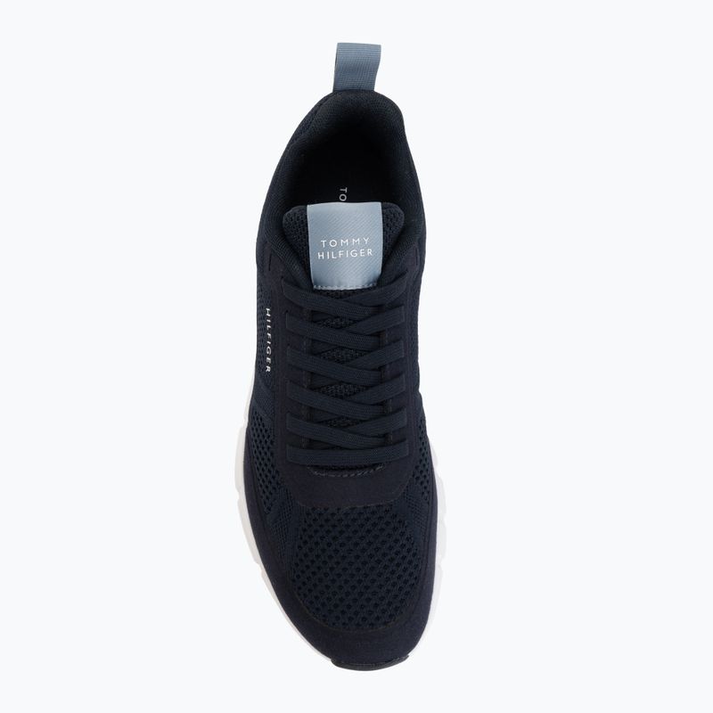 Buty męskie Tommy Hilfiger Light Knitted navy blue 5