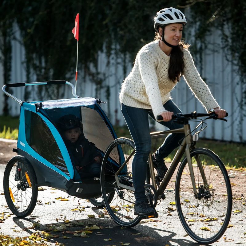 Przyczepka rowerowa dwuosobowa Thule Coaster XT blue 8