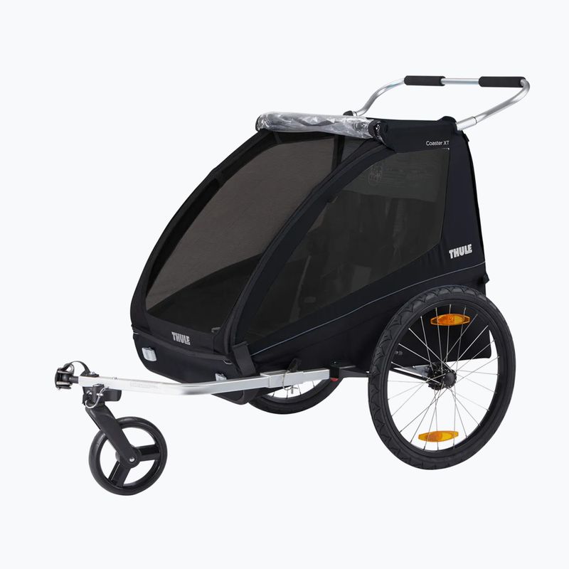 Przyczepka rowerowa dwuosobowa Thule Coaster XT Bike Trailer+Stroll czarna 10101810