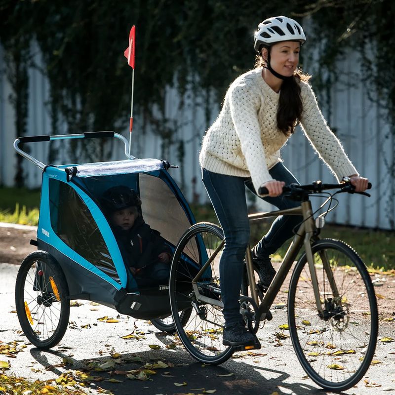 Przyczepka rowerowa dwuosobowa Thule Coaster XT Bike Trailer+Stroll czarna 10101810 6