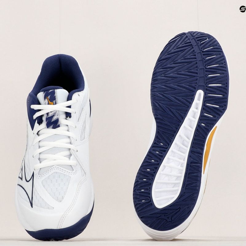 Buty do siatkówki Mizuno Thunder Blade Z white/blue ribbon/mp gold 10