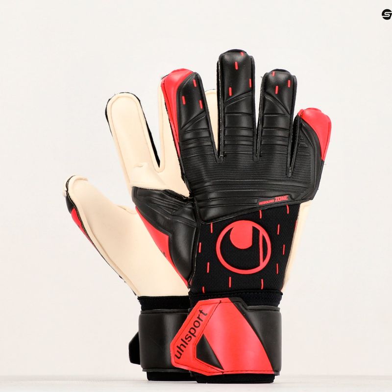 Rękawice bramkarskie dziecięce uhlsport Classic Absolutgrip czarne/czerwone/białe 4
