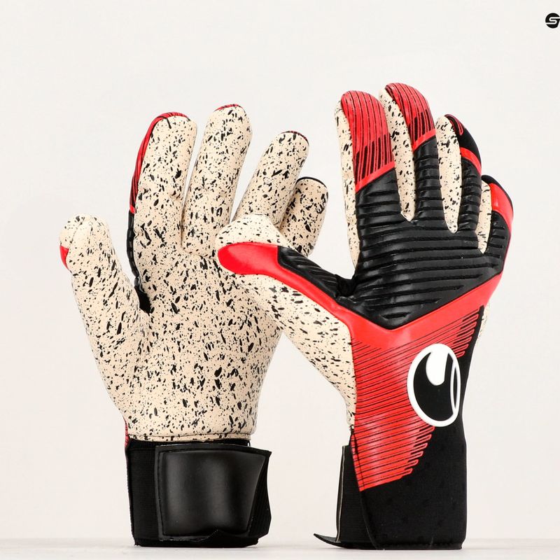Rękawice bramkarskie uhlsport Powerline Supergrip+ Finger Surround czarne/czerwone/białe 4