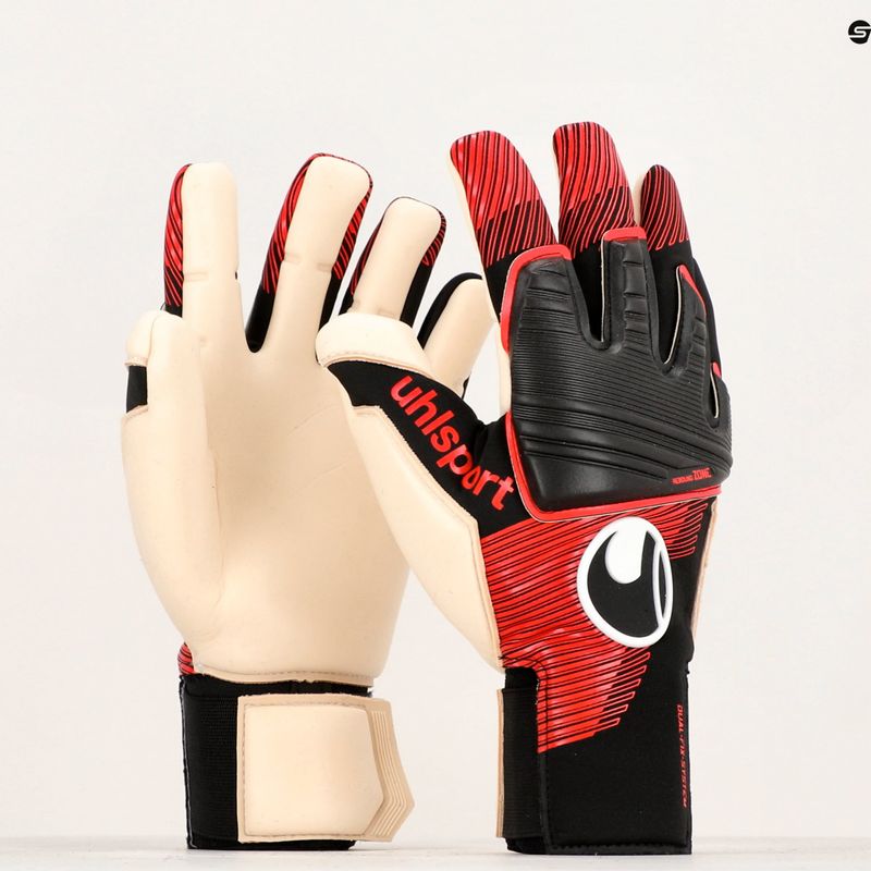 Rękawice bramkarskie dziecięce uhlsport Powerline Absolutgrip czarne/czerwone/białe 4