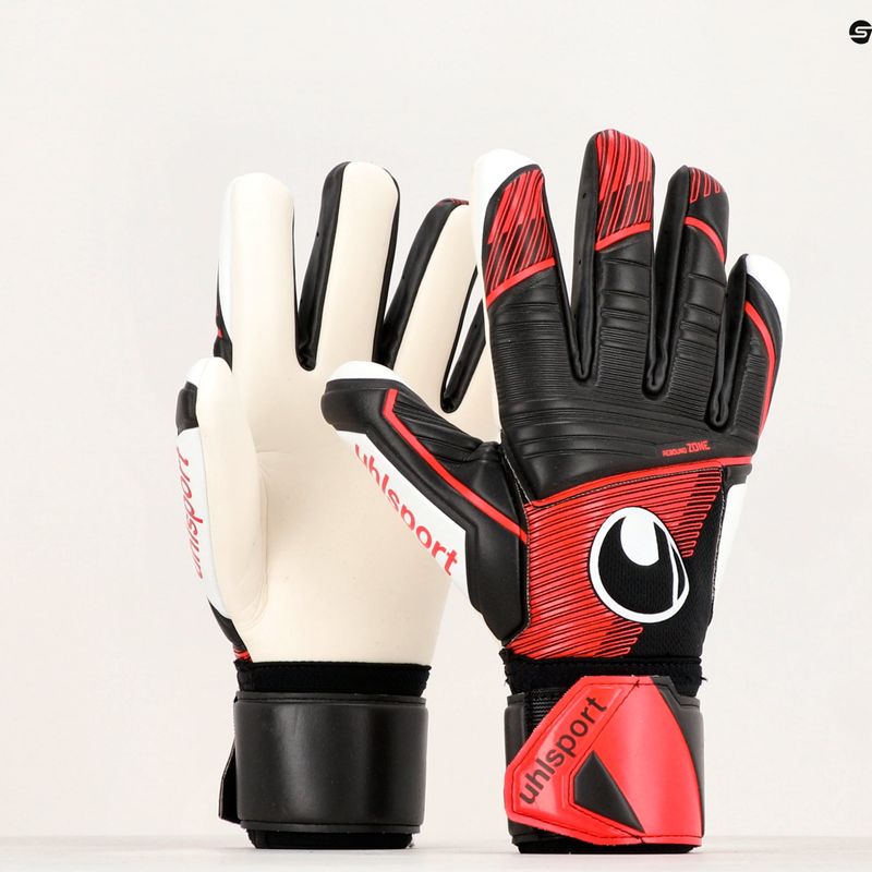 Rękawice bramkarskie uhlsport Powerline Supersoft Hn czarne/czerwone/białe 4