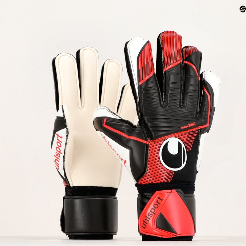 Rękawice bramkarskie uhlsport Powerline Supersoft czarne/czerwone/białe 4