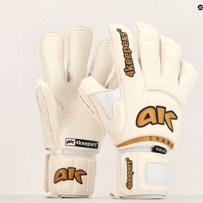 Rękawice bramkarskie 4keepers Champ Gold VI RF2G biały 5
