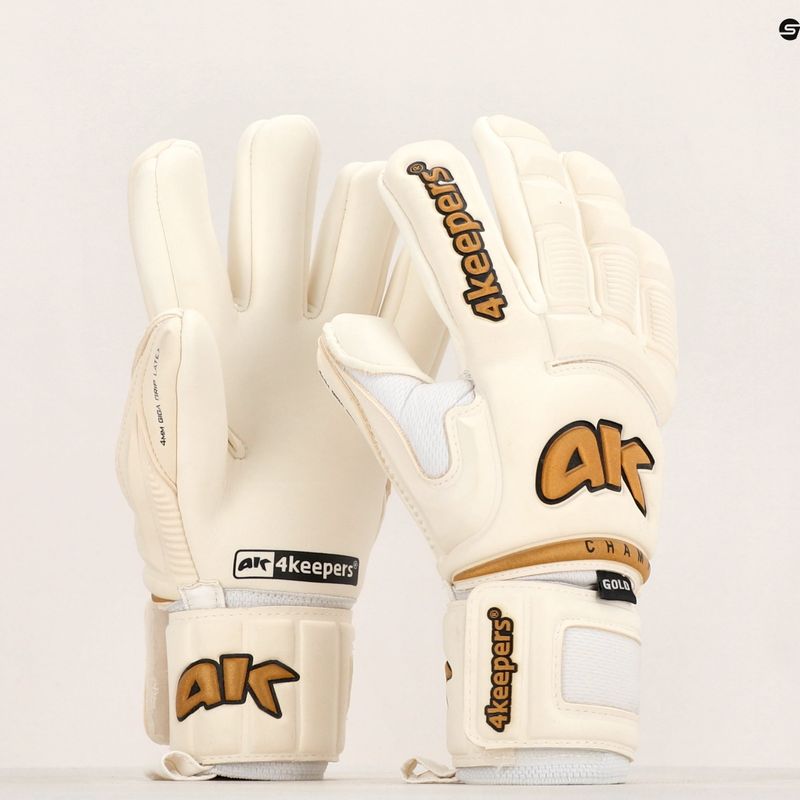 Rękawice bramkarskie 4keepers Champ Gold VI NC biały 12