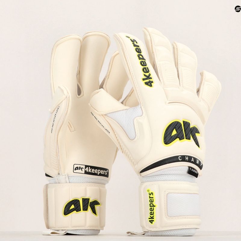 Rękawice bramkarskie 4keepers Champ Carbo VI RF2G biały 5