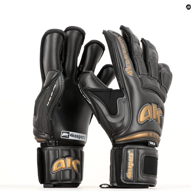 Rękawice bramkarskie 4Keepers Champ Gold Black VI czarne 5