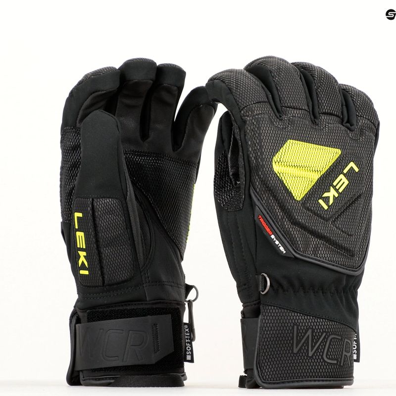 Rękawice narciarskie męskie LEKI WCR C-Tech 3D black ice/lemon 9
