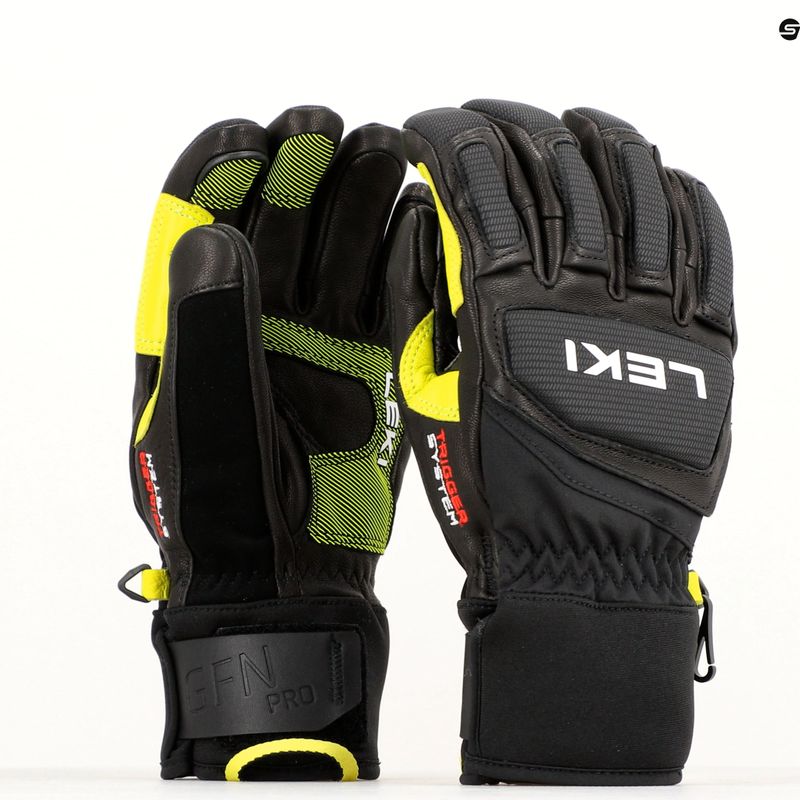 Rękawice narciarskie męskie LEKI Griffin Pro 3D black/lime/white 6