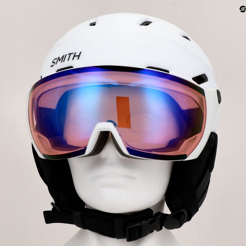 Kask narciarski Smith Survey matte white/chromapop photo rose flash 8