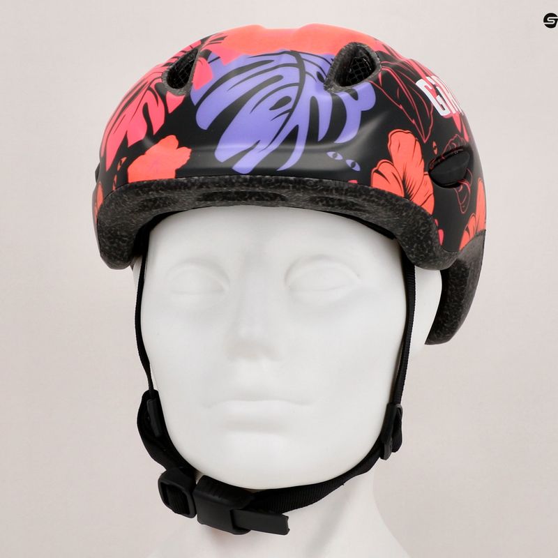 Kask rowerowy dziecięcy Giro Scamp matte black/floral 10