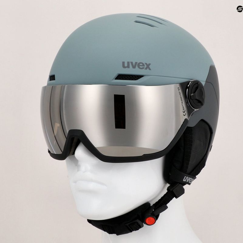 Kask narciarski UVEX Wanted Visor glacier/rhino matt/mirror silver smoke 13