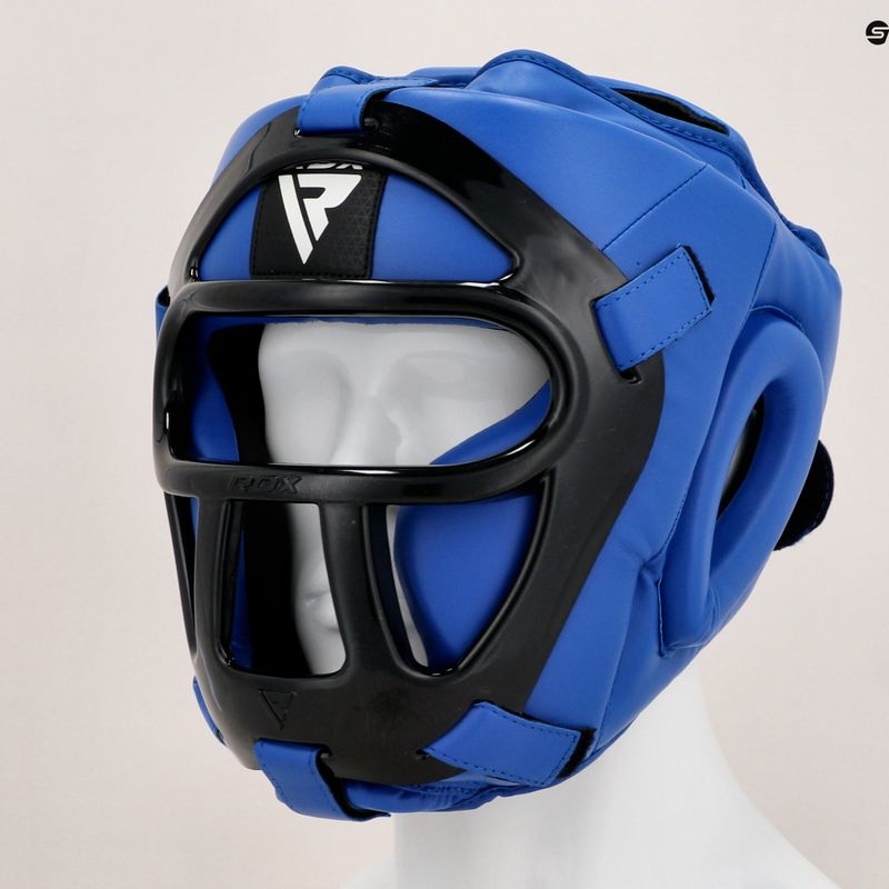 Kask bokserski RDX Guard Grill T1 blue 9