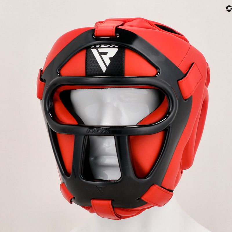 Kask bokserski RDX Guard Grill T1 red 10