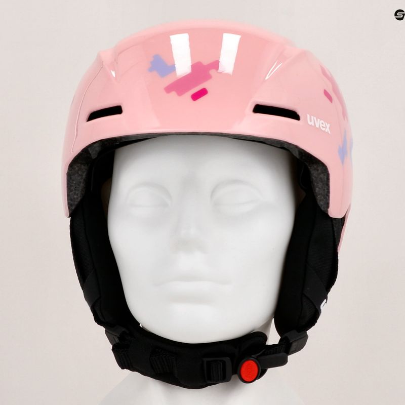 Kask narciarski dziecięcy UVEX Viti Jr pink puzzle 13