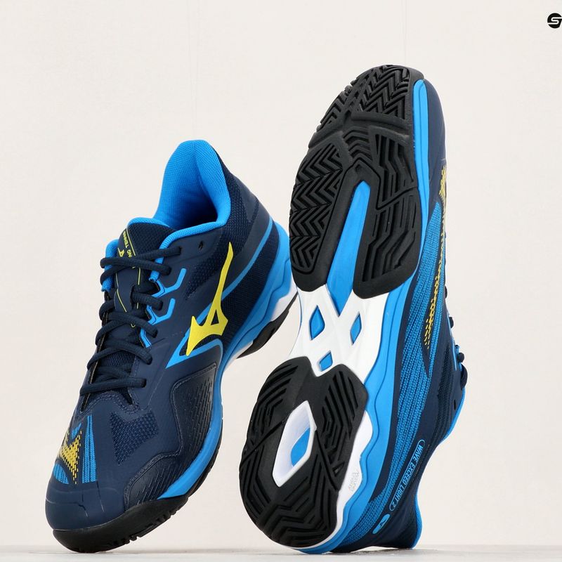 Buty do tenisa męskie Mizuno Wave Exceed Light 2 AC dress blues/bolt2 neon/clolsonne 14