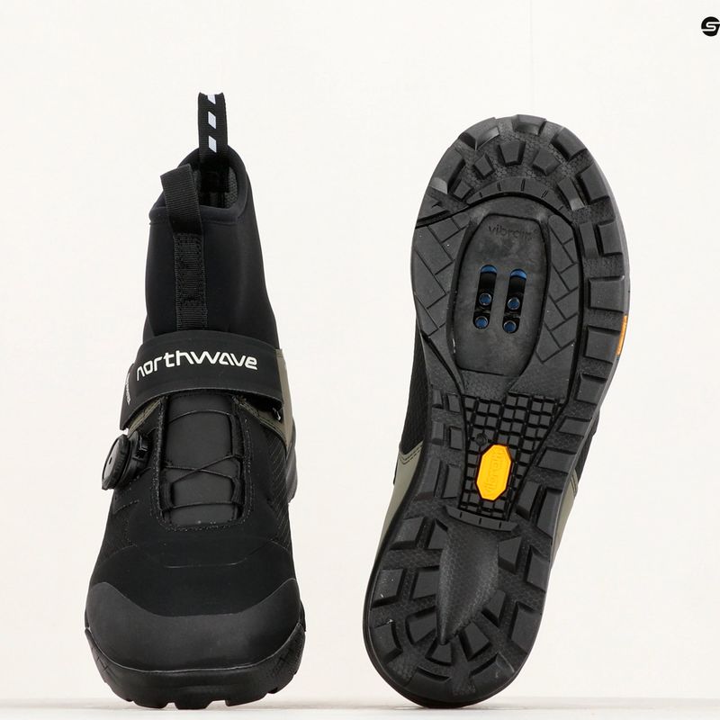 Buty rowerowe MTB męskie Northwave Kingrock Plus GTX black/forest green 11