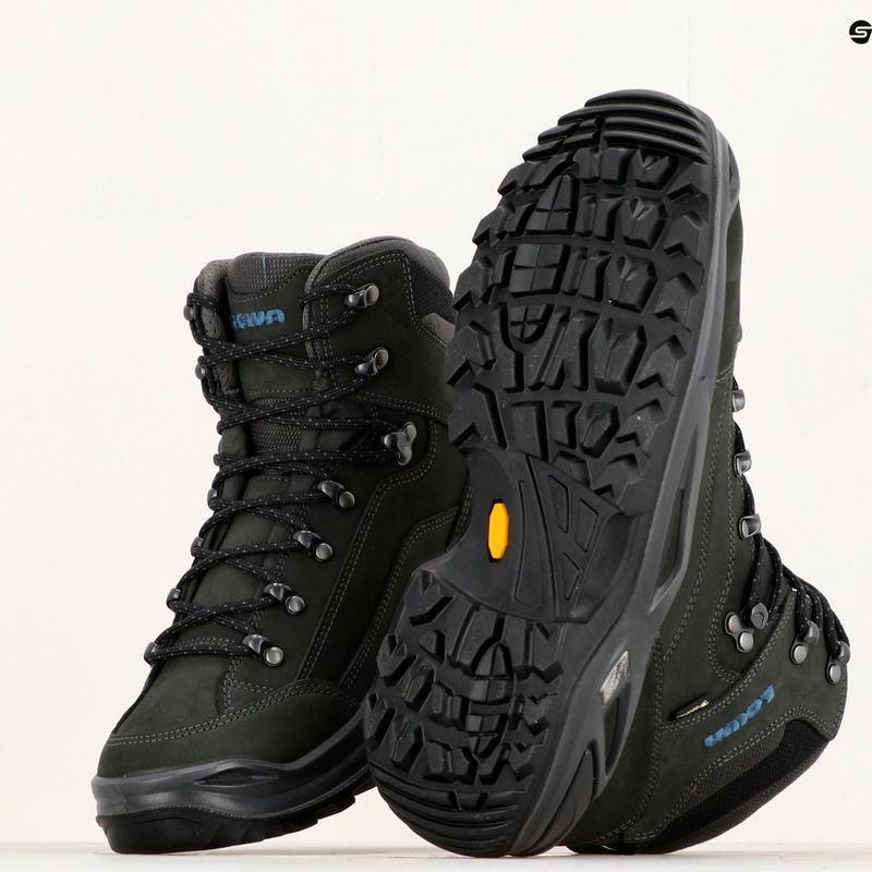 Buty turystyczne męskie LOWA Renegade GTX Mid anthracite/steel blue 10