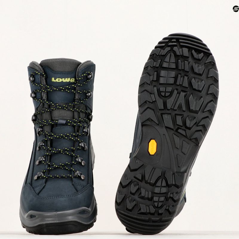 Buty turystyczne męskie LOWA Renegade GTX Mid dark blue/lime 10