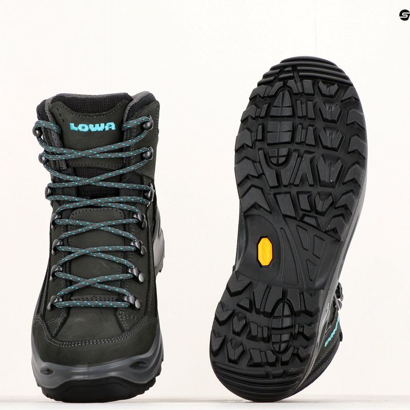 Buty turystyczne damskie LOWA Renegade GTX Mid asphalt/turquoise 10