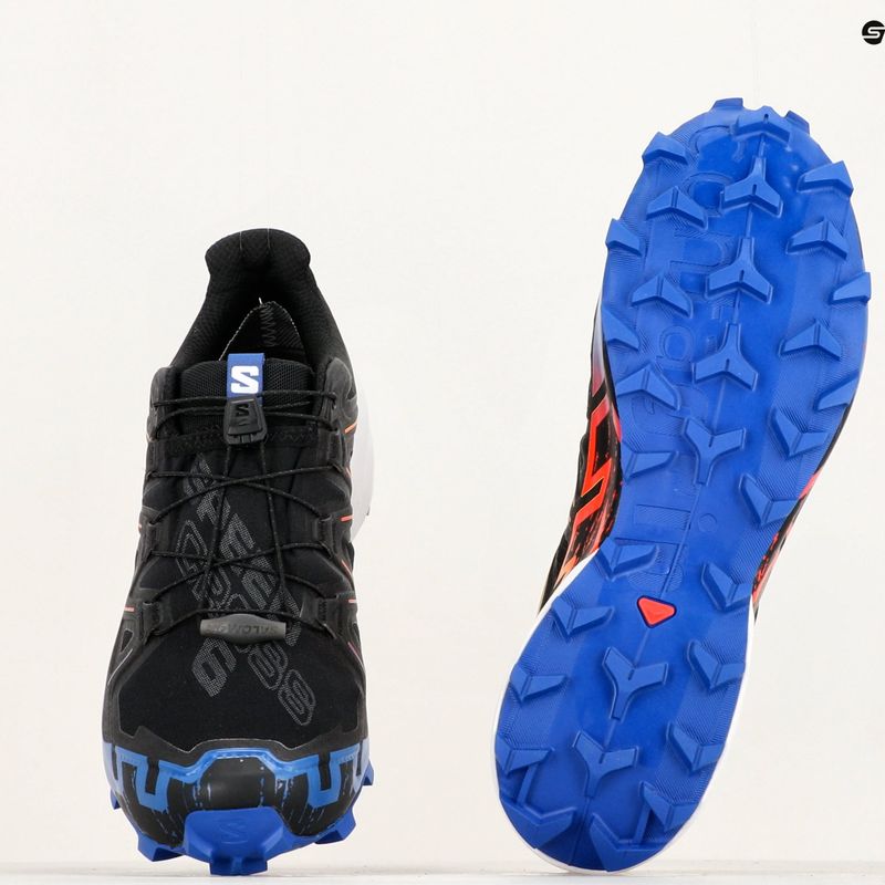 Buty do biegania męskie Salomon Speedcross 6 GTX Blue Fire black/surf the web/safety yellow 12