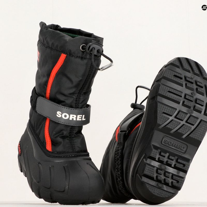 Śniegowce dziecięce Sorel Flurry Dtv black/bright red 15