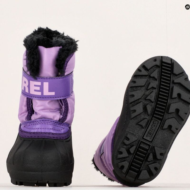 Śniegowce dziecięce Sorel Snow Commander gumdrop/purple violet 15