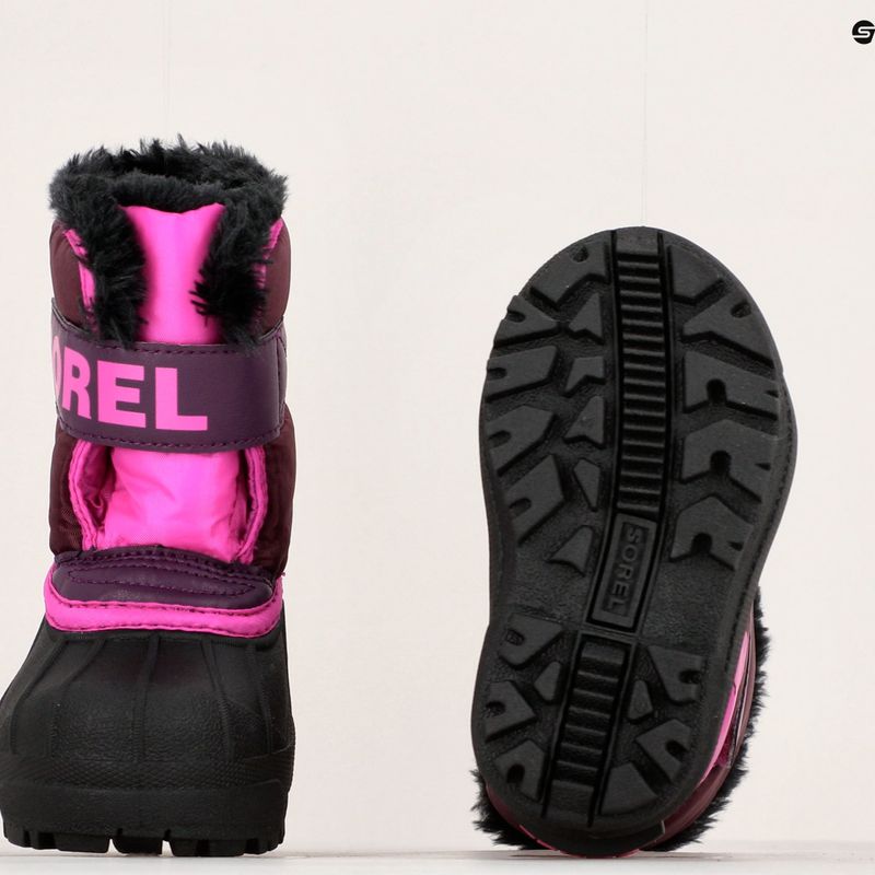 Śniegowce dziecięce Sorel Snow Commander purple dahlia/groovy pink 15