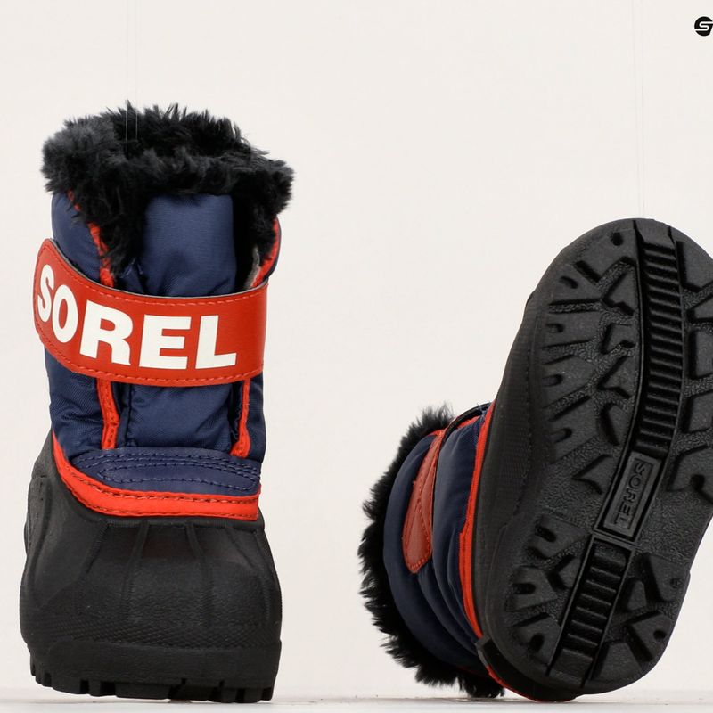 Śniegowce dziecięce Sorel Snow Commander nocturnal/sail red 15