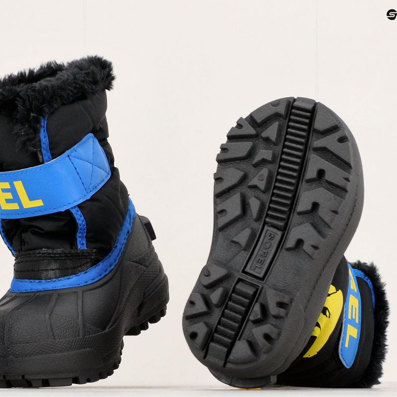 Śniegowce dziecięce Sorel Snow Commander black/super blue 15