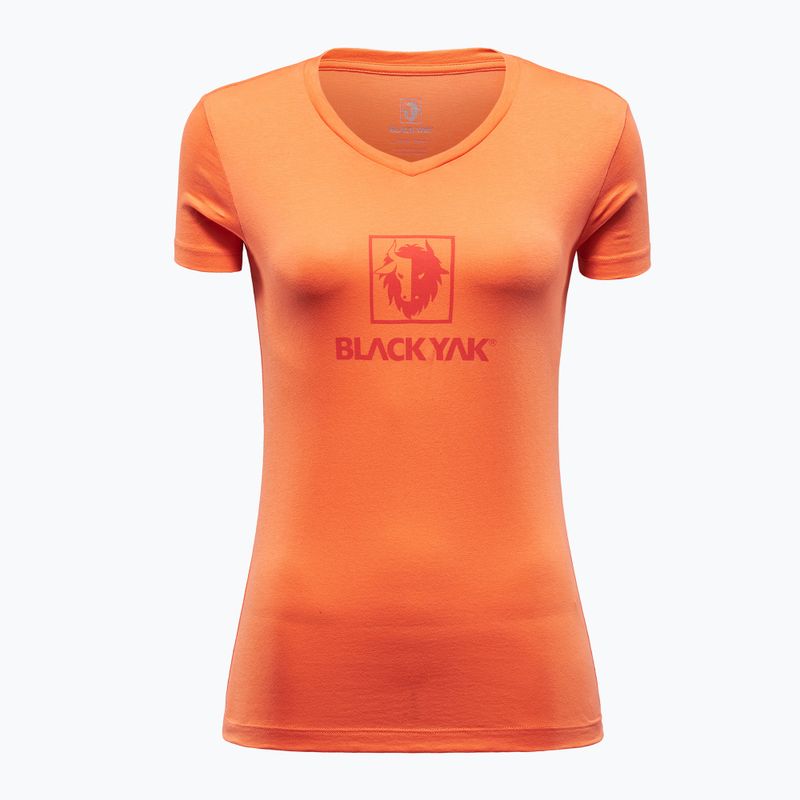Koszulka trekkingowa damska BLACKYAK Senepol Classic Logo nasturtium