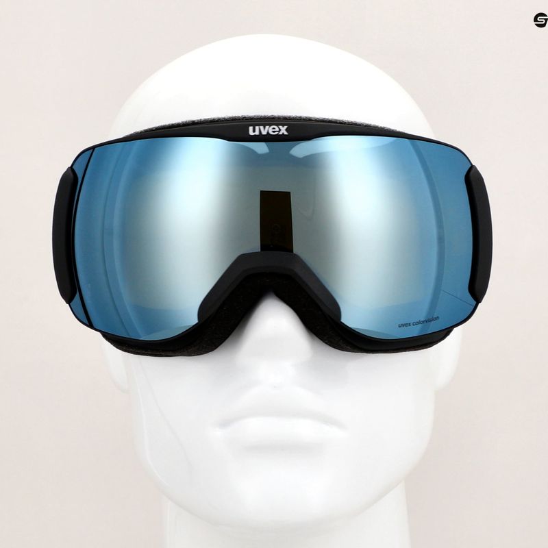 Gogle narciarskie UVEX Downhill 2100 CV black mattt/mirror white colorvision green 6
