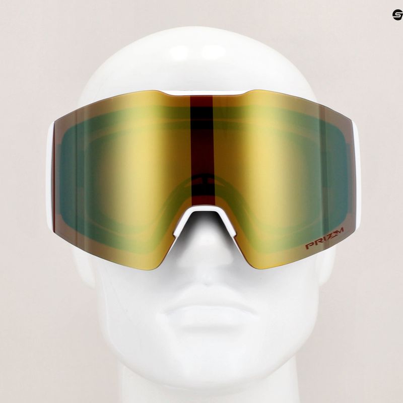 Gogle narciarskie Oakley Fall Line M white leopard/prizm sage gold iridium 7