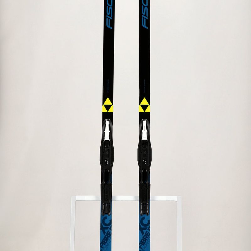 Narty biegowe Fischer Fibre Crown EF Mounted + wiązania Tour Step-In black/blue 9