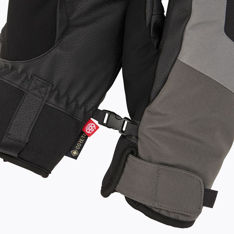 Rękawice snowboardowe męskie 686 Gore-Tex Linear Under Cuff Mitt charcoal 5